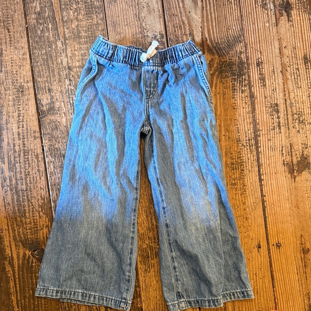 Elastic Waist Denim Pants xs
